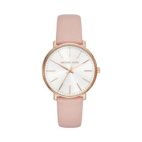 michael kors watch pink leather strap|Michael Kors interchangeable watch band.